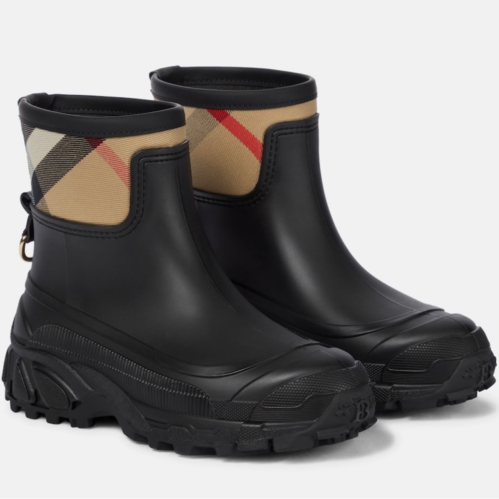 🔥Burberry Ryan Black Rubber Rain Boot🔥